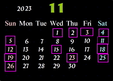2311演奏会カレンダー