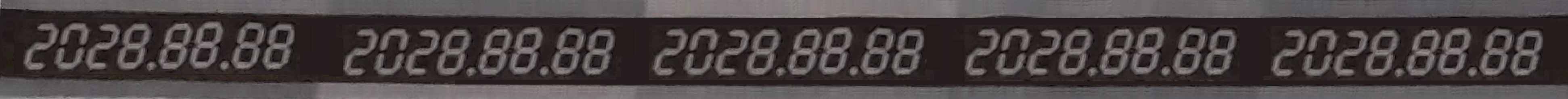 日付けテープサンプル画像灰文字　4㎝版