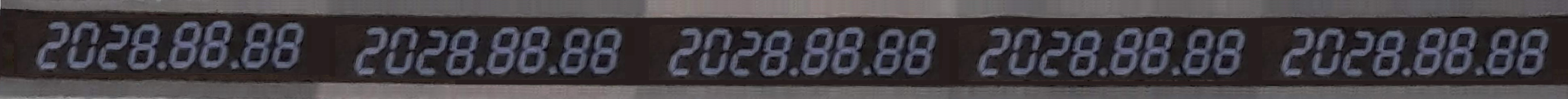 日付けテープサンプル画像青文字　4㎝版